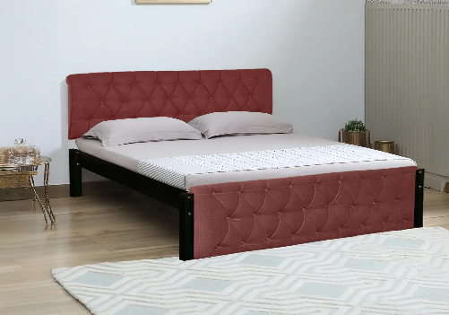 Eden Upholstered Double Bed & Mattress Combo (Sandstone)